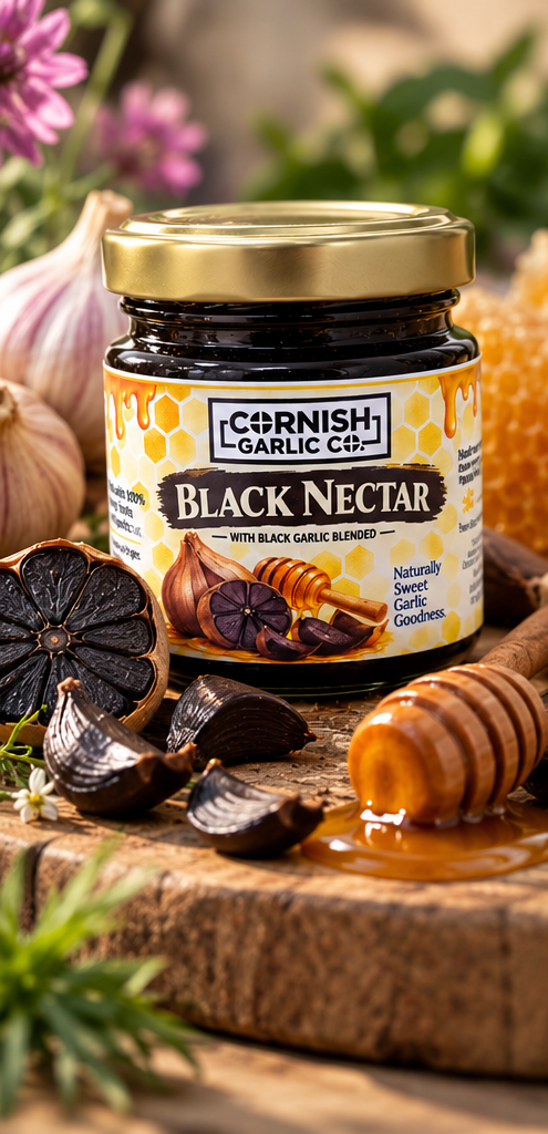 Black Elephant Garlic Infused Honey