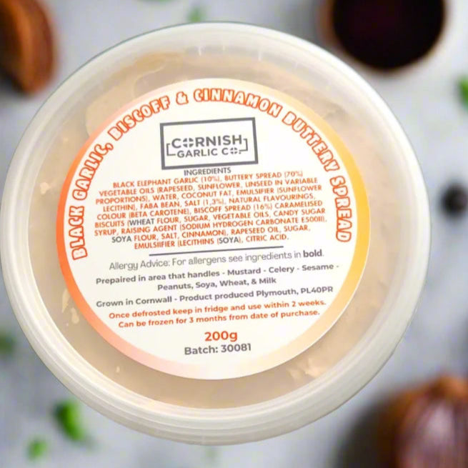 Black Elephant Garlic, Biscoff & Cinnamon Buttery Spread