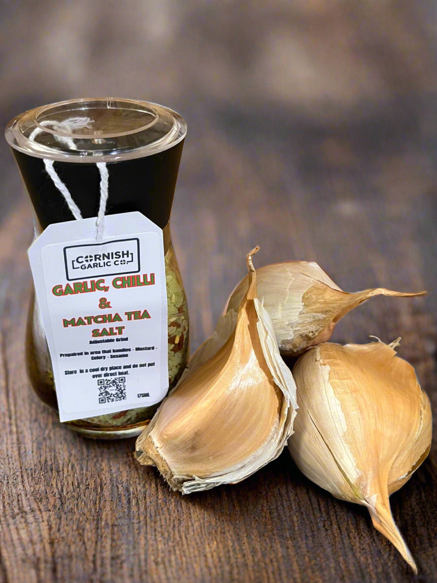 Garlic, Chilli & Matcha Tea Salt Grinder